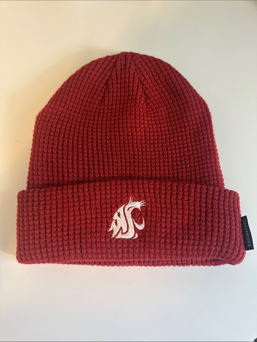 WSU Cougars + Nike Red Beanie with White Logos